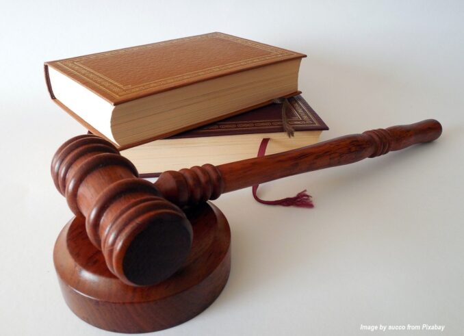 Wooden judge's gavel resting on law books, representing legal rights, family law, and grandparent custody or visitation guidance.