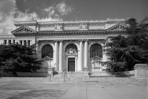 The Carnegie Library in Washington, D.C., photographed in black and white, suitable for a grandparenting article about family history, heritage, or shared memories.