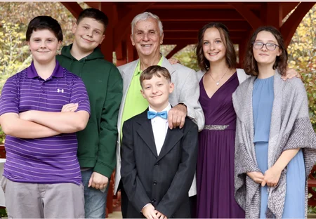 Neil Taft with grandchildren