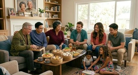 Three generations of a family together outdoors, showing the lasting bonds built through trust and consistent effort